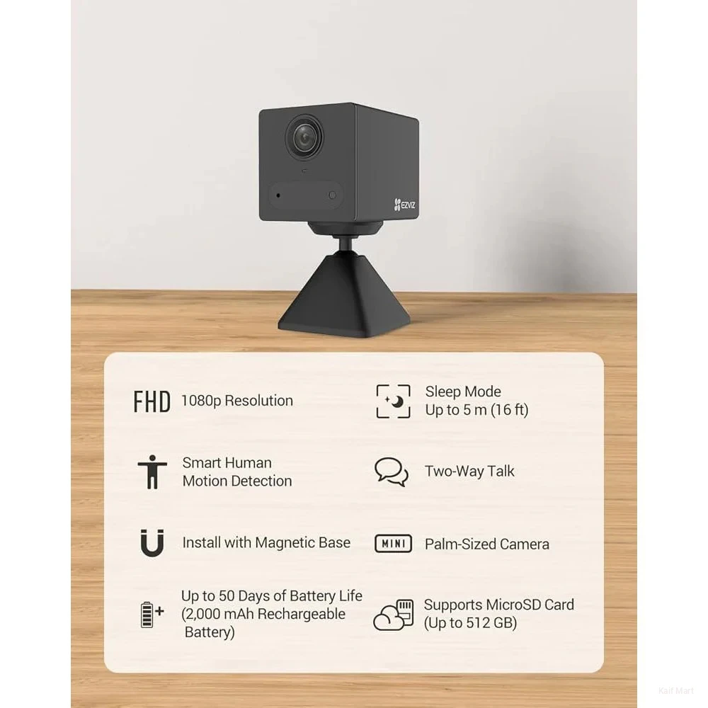 Wifi Camera EZVIZ CS- CB2 Black smart Home battery camera