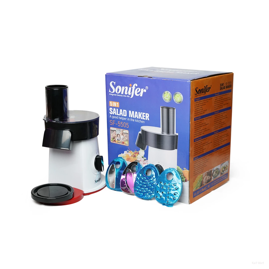 Premium SONIFER Food Processor Multifunctional Salad Maker Shred Slicer SF-5505