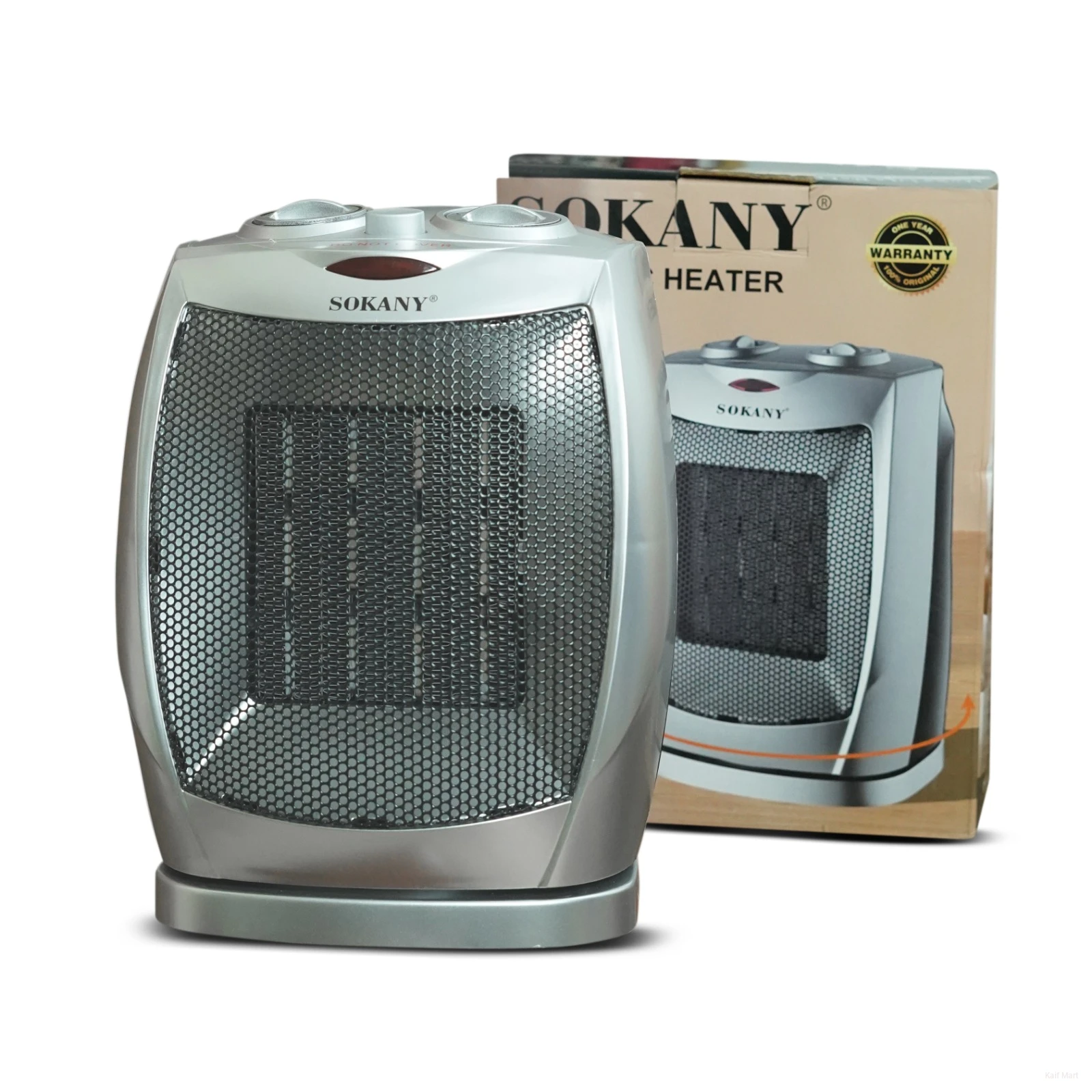 SOKANY Electric Room Heater SK-1653 - 2000W with Thermostat & Cold Wind