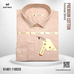Mens Fashionable Exclusive Long Sleeve Formal and Casual Shirt-  Light pink