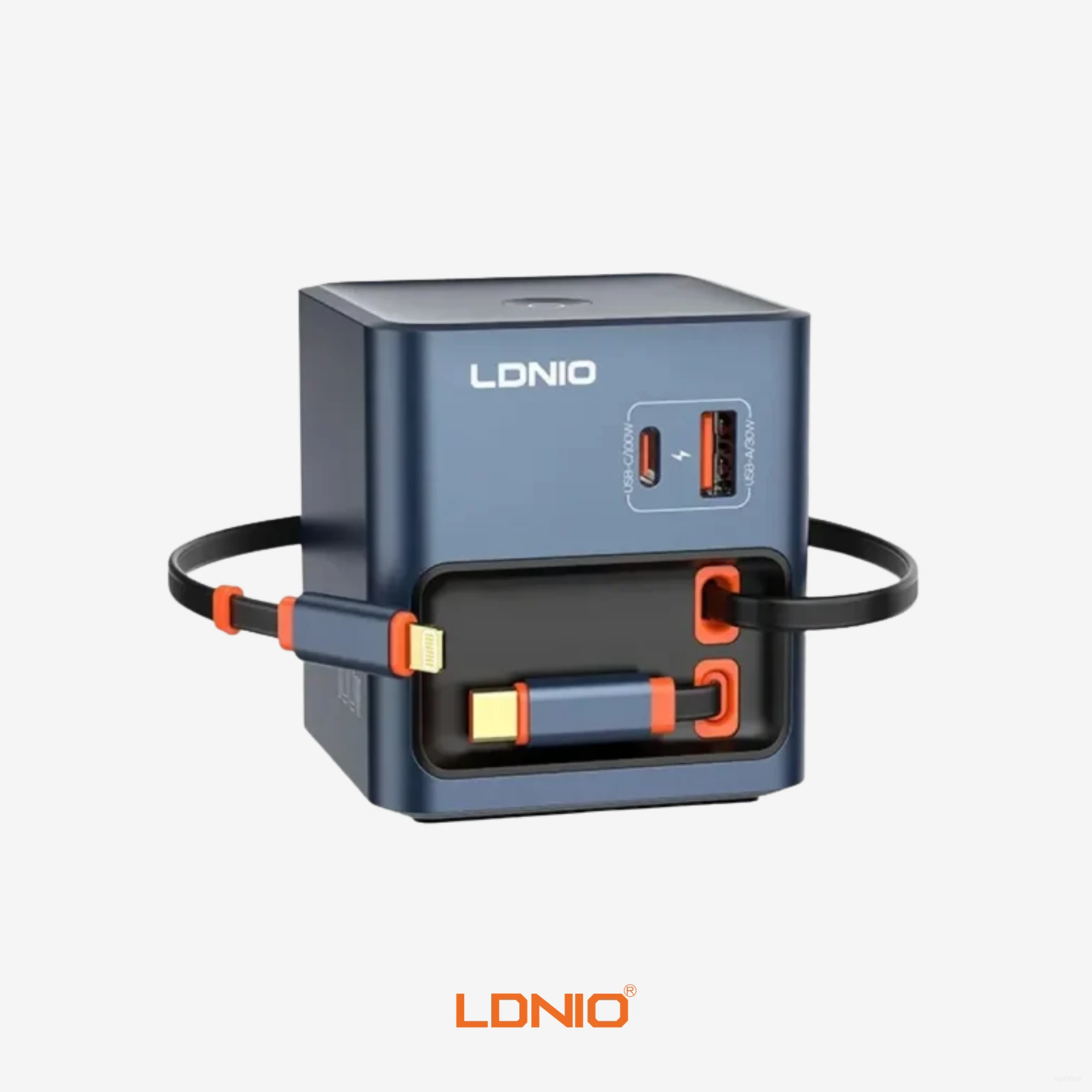 LDNIO Q16 100W GaN Desktop Charger | 4-Port Retractable USB-C