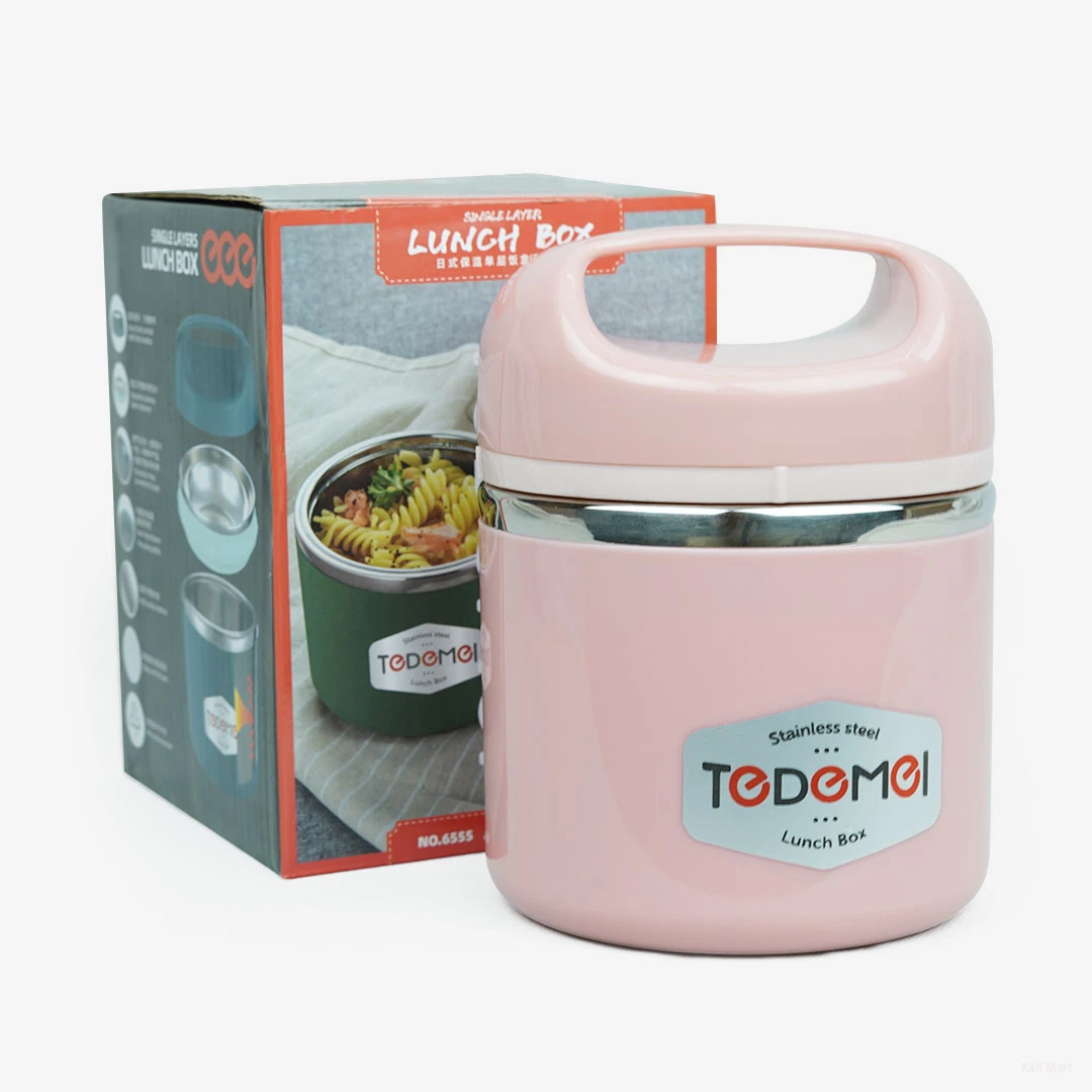 TEDEMEI Stainless Steel 1.5 Layers Lunch Box