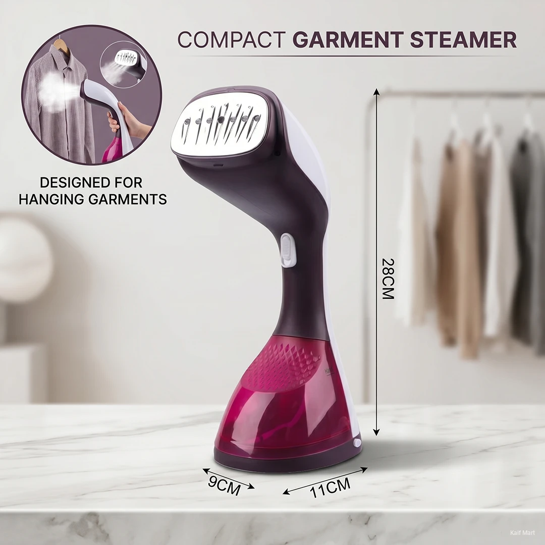RAF R.1282G 2-in-1 Handheld Clothes Steamer Iron Machine (1400W) – Premium Mini Steam Iron for Home & Travel